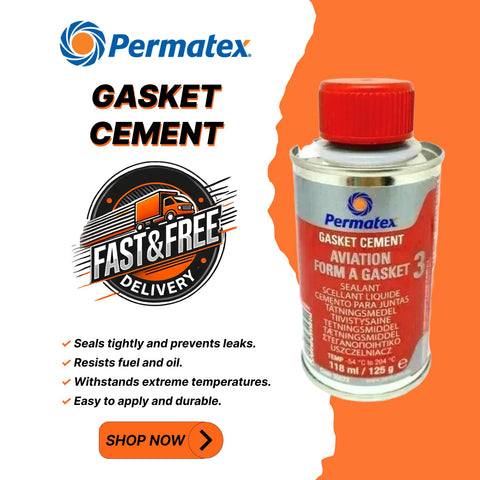 Permatex Aviation Form-A-Gasket No.3 Gasket Sealant 118ml 35572 | Fuel, Oil & Grease Resistant