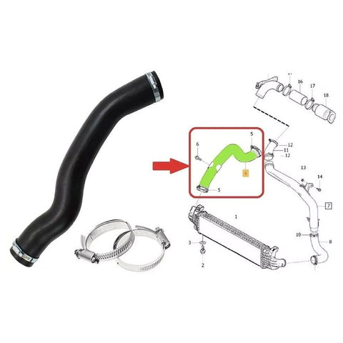 Intercooler Turbo Hose Pipe For Ford: Focus, Volvo: C30, S40, S60, S80, V50, V60, V70