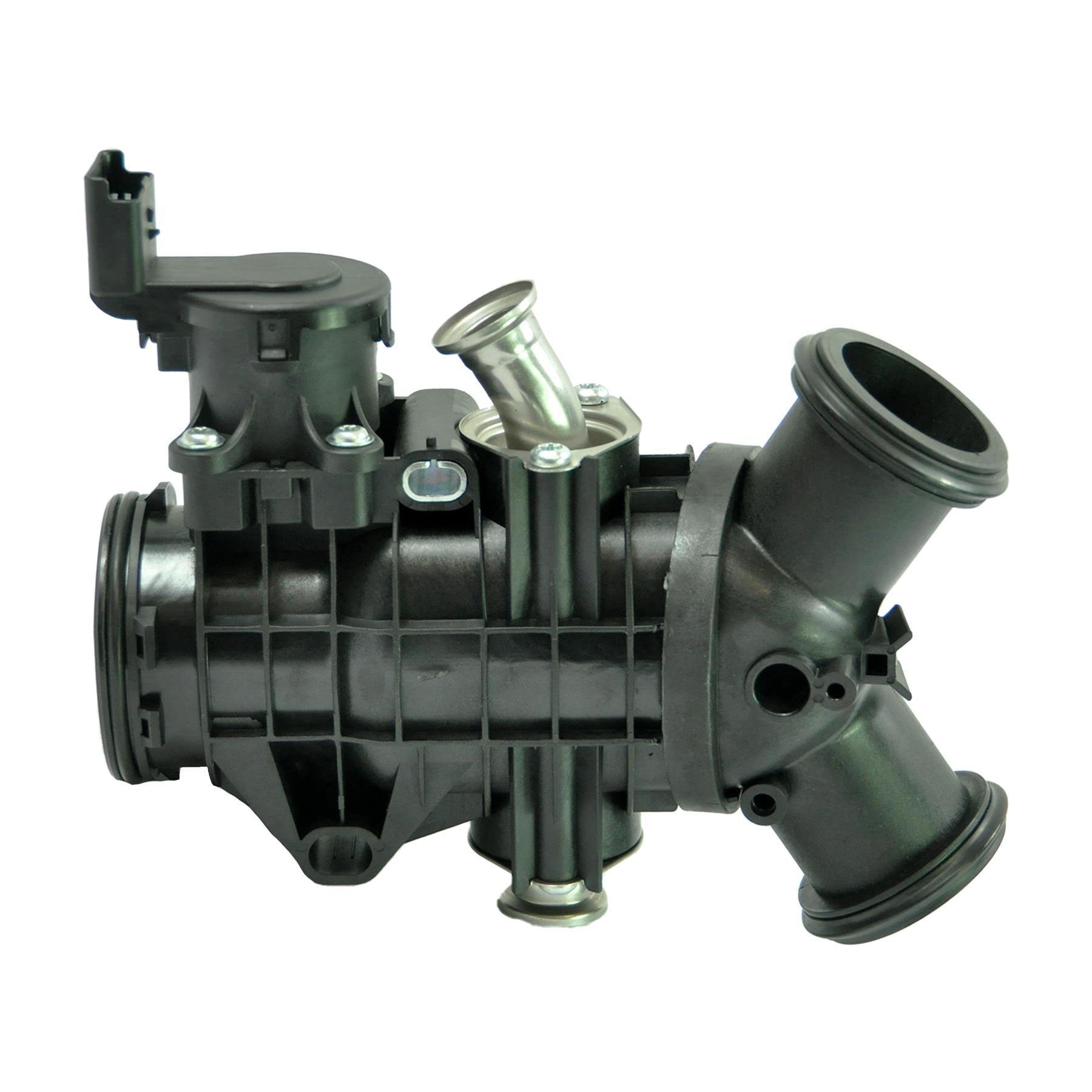 Close-up of the 5-pin electrical connector on the Jaguar/Land Rover throttle body