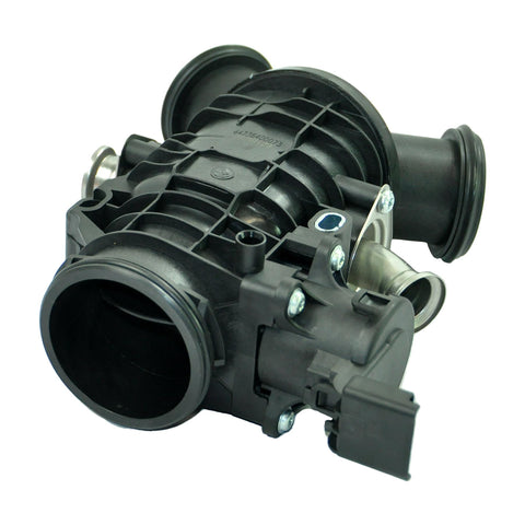 Close-up of the 5-pin electrical connector on the Jaguar/Land Rover throttle body