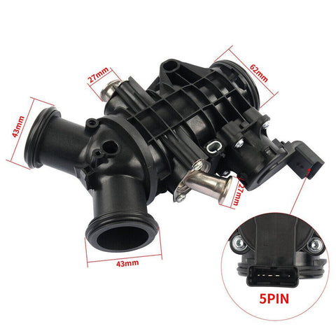 Close-up of the 5-pin electrical connector on the Jaguar/Land Rover throttle body