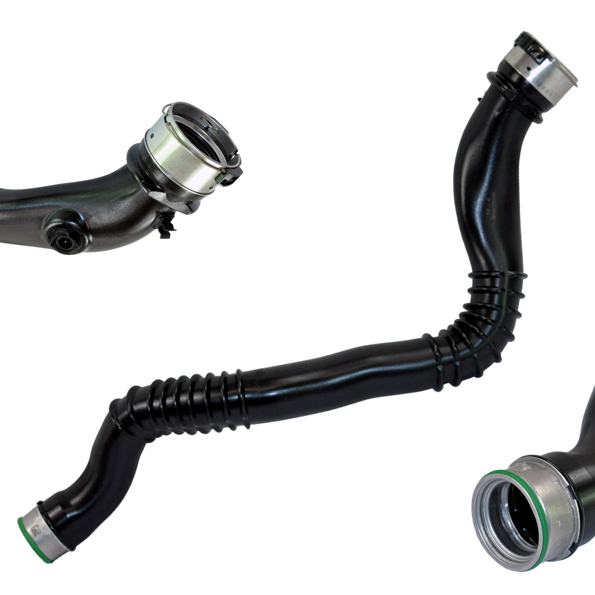 Close up of BMW 11617797483 turbo intercooler hose connection