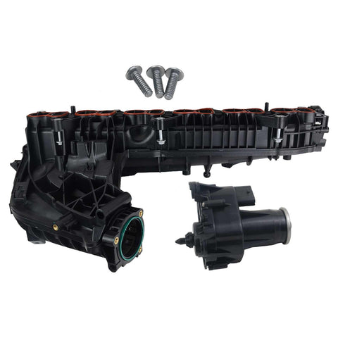 BMW inlet manifold with swirl flap actuator motor