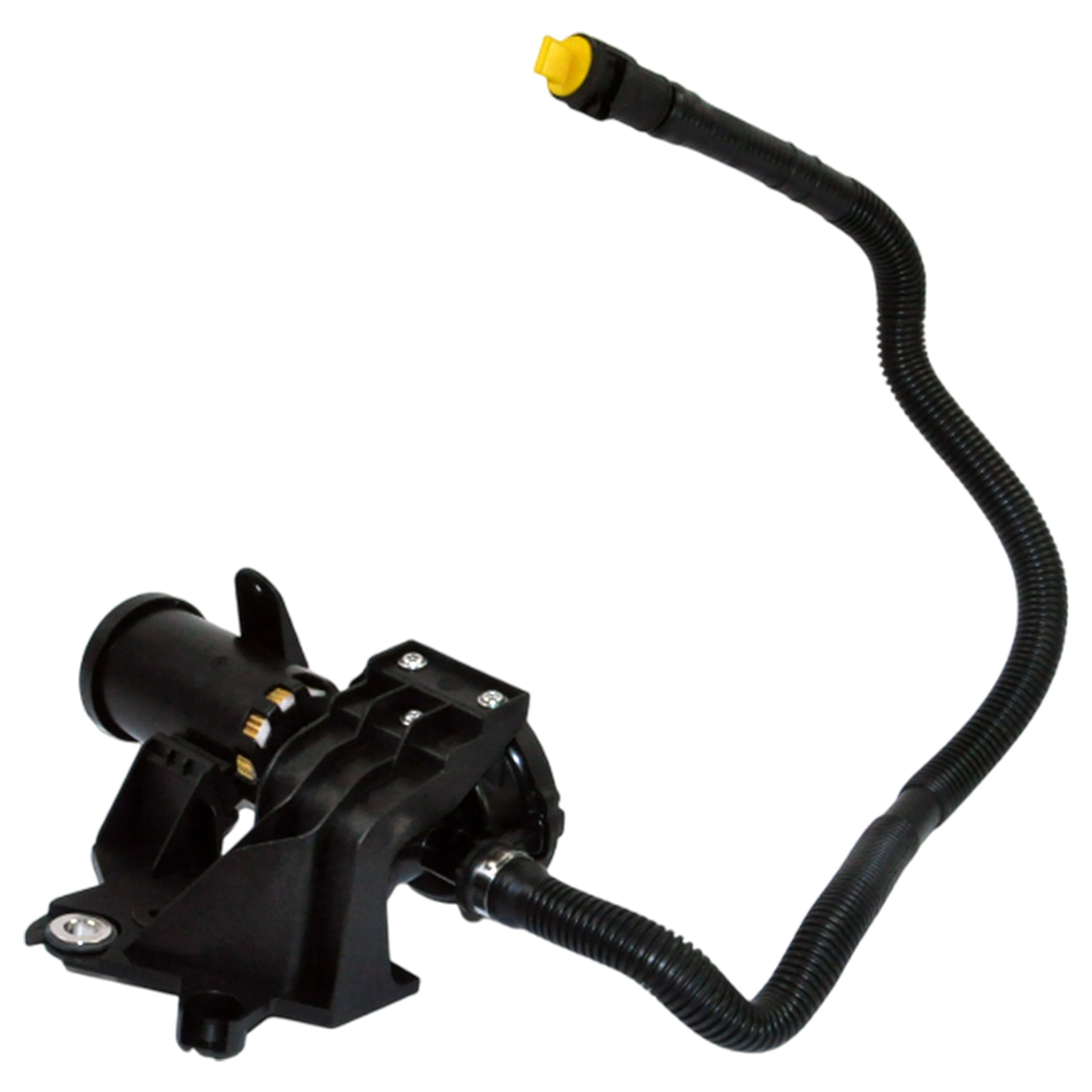 BMW fuel vapor canister hose detail of joint and clamp