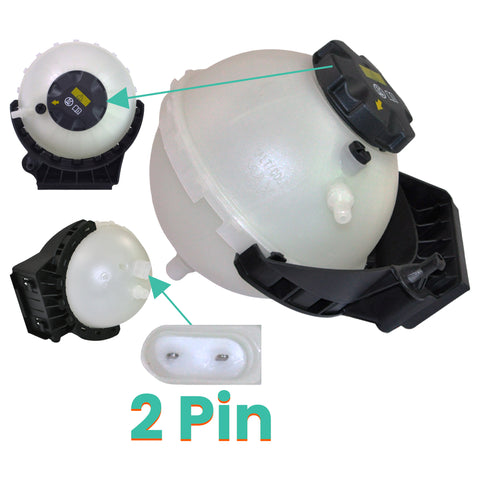 Radiator Coolant Expansion Header Tank & Cap For BMW: 1 Series, 2 Series, 3 Series, 4 Series