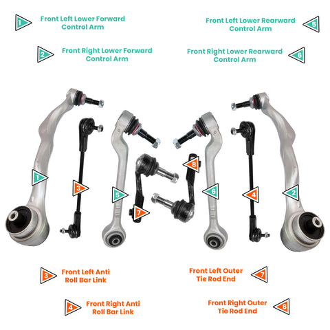 Front Suspension Kit Control Arms Wishbones & Drop-links For BMW: 1 Series, 2 Series, 3 Series, 4 Series
