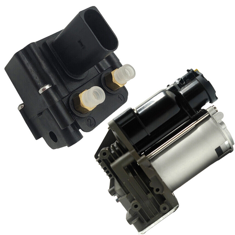 High-quality air suspension compressor and solenoid valve block replacement part for BMW X5 / X6