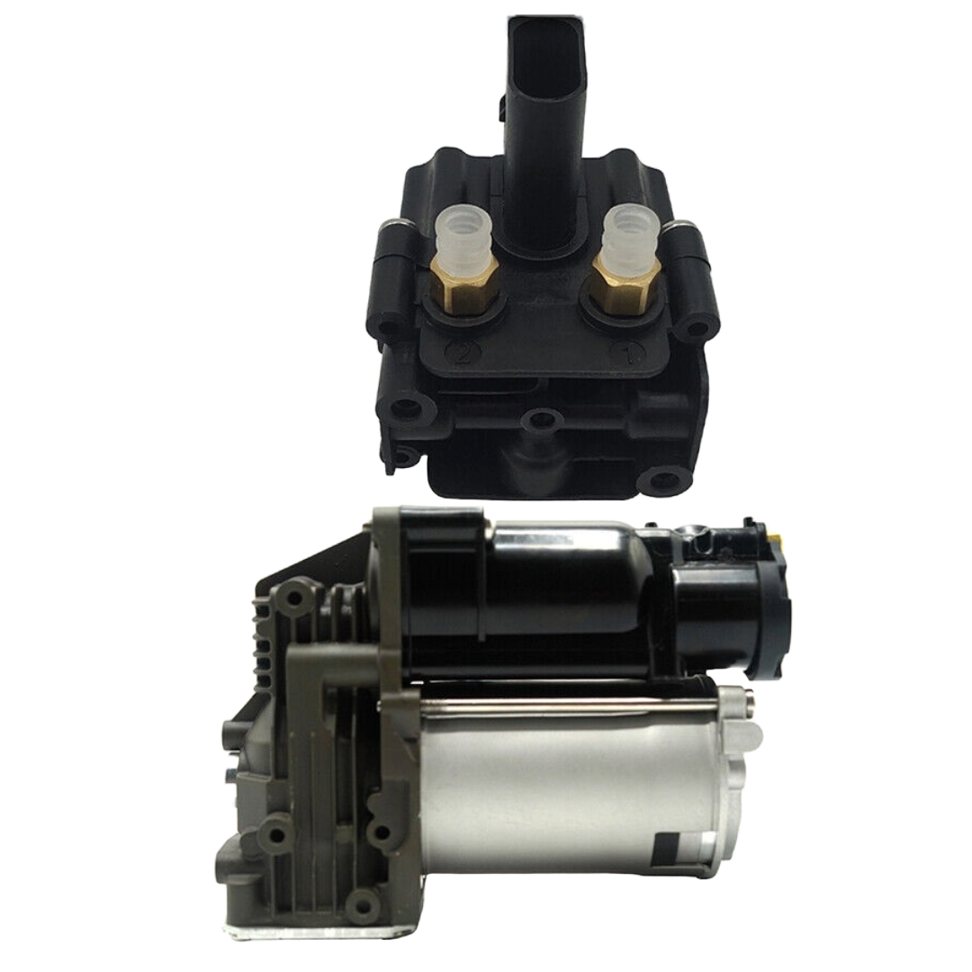 Rear air suspension compressor and valve block for BMW X5 E70 2007-2013