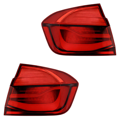 Rear Outer Tail Lights Lamps Left & Right Pair for BMW 3 Series F30 F80 Saloon - E-Marked