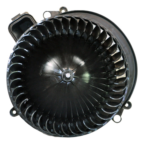 Close-up of blower motor fan and resistor module for BMW HVAC system