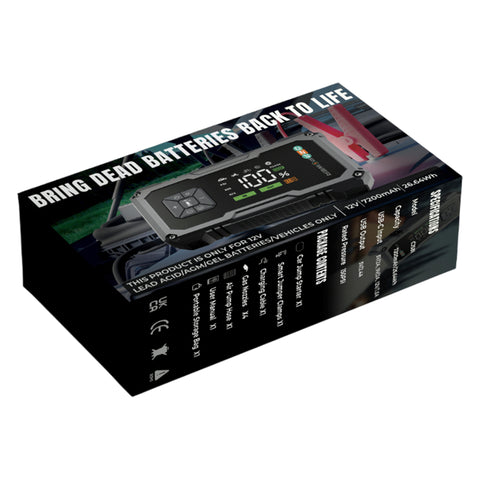 Multi-function car jump starter with flashlight