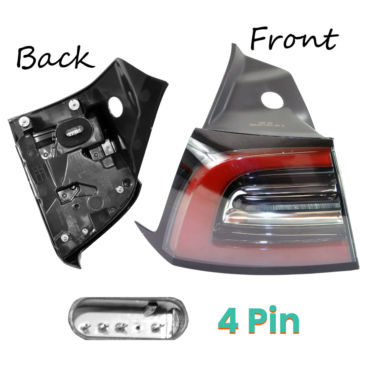 Left Side Outer Rear Tail Light Brake Lamp For Tesla: Model 3