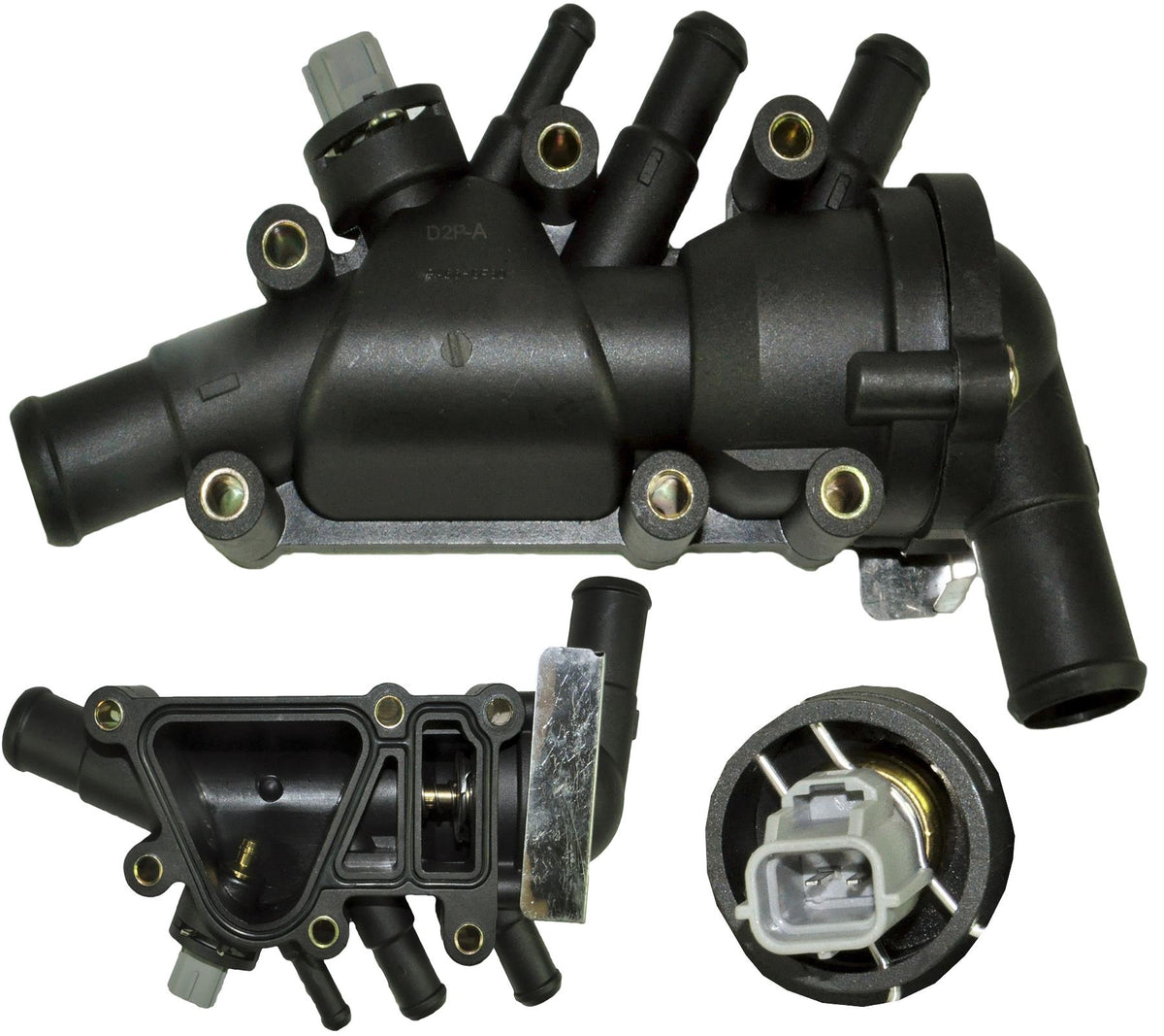 Thermostat Housing Assembly with Sensor & Thermostat for Ford Fiesta MK4 MK5 1.3 Petrol