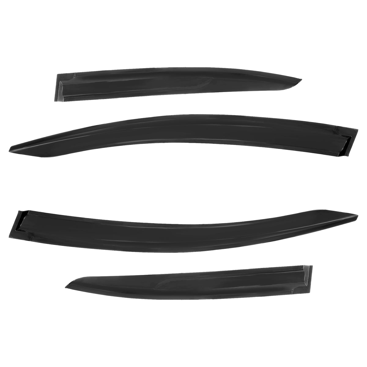 4pcs Front And Rear Wind Rain Sun Smoke Deflectors for Honda: Civic 2012-2016 SEDAN