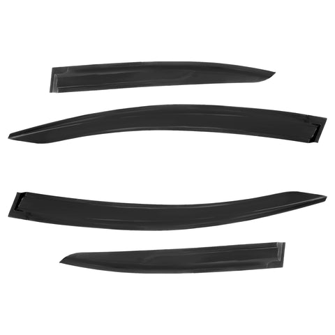 4pcs Front And Rear Wind Rain Sun Smoke Deflectors for Honda: Civic 2012-2016 SEDAN