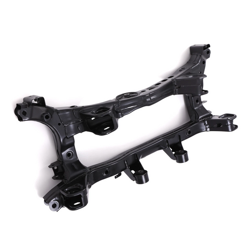 Robust steel rear axle subframe with pre-installed bushings for easy Hyundai-Kia replacement