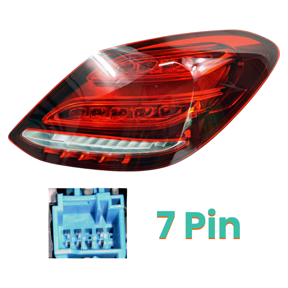 Right rear LED tail light replacement unit for Mercedes C-Class W205 2014-2021
