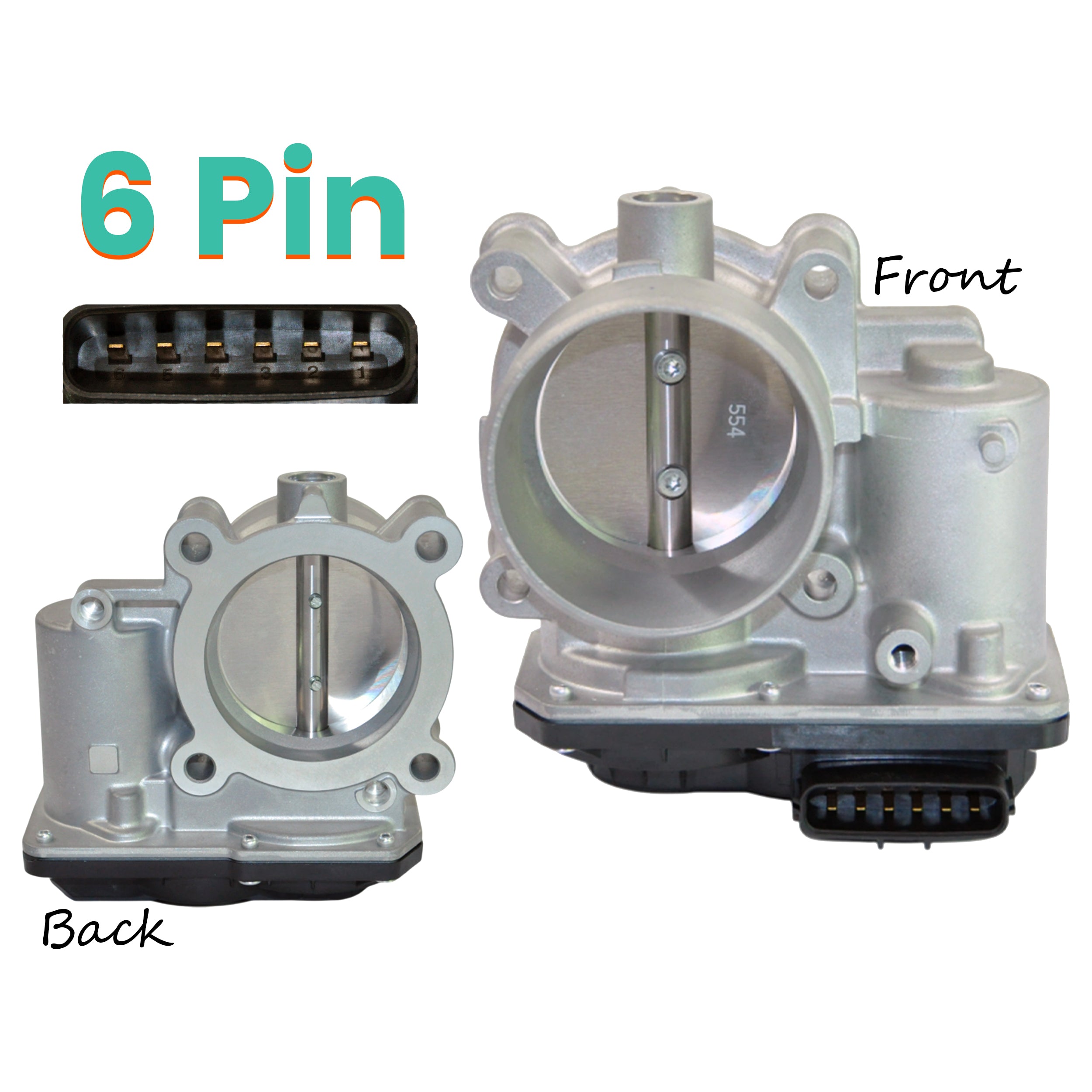Throttle Body Mazda 220300T120 Front View