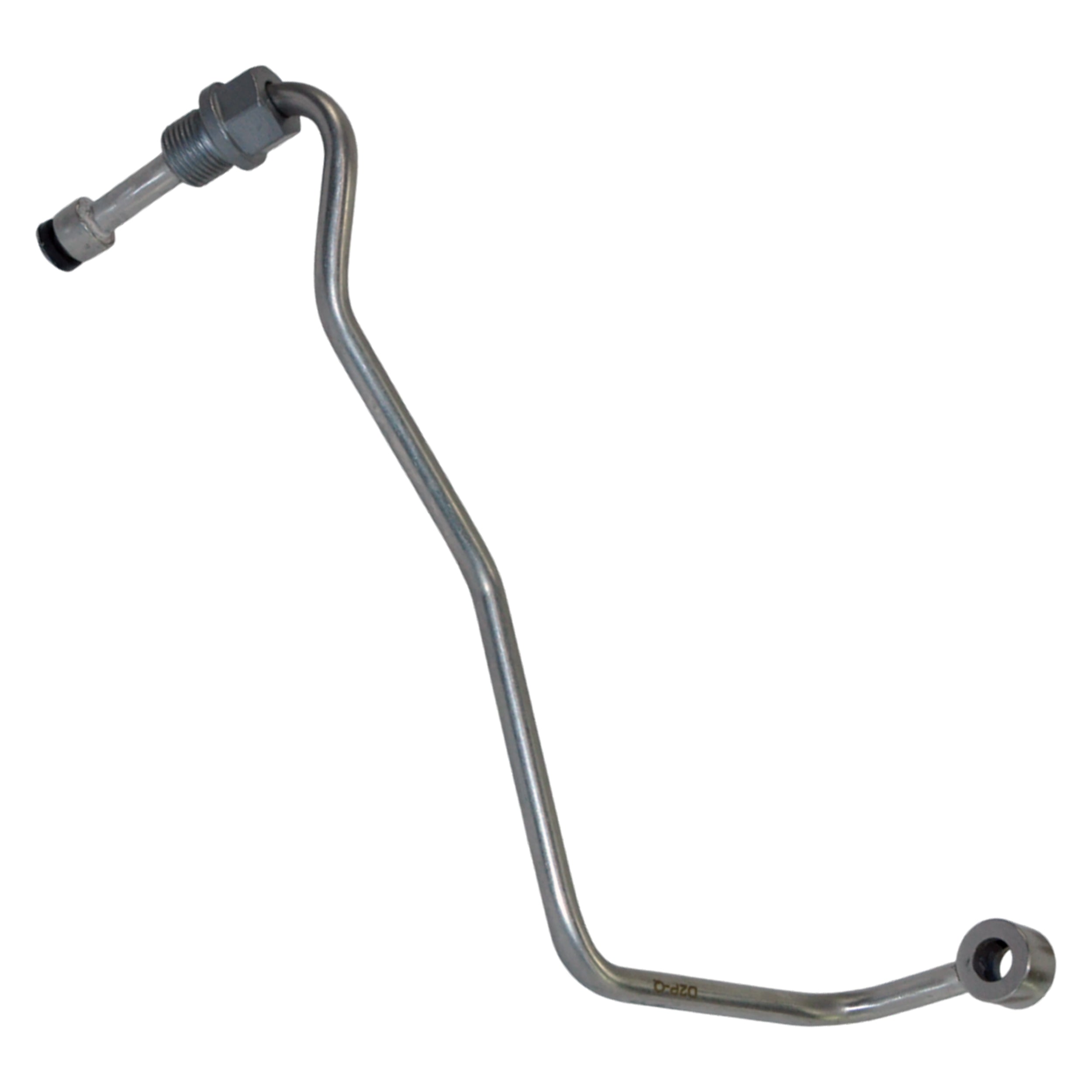 Turbo oil feed pipe connection on turbocharger housing