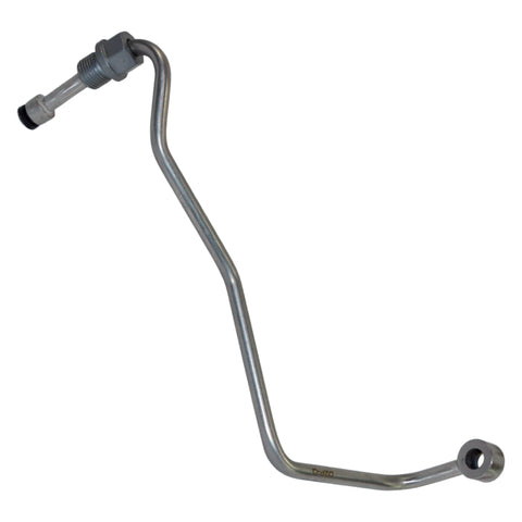 Turbo oil feed pipe connection on turbocharger housing