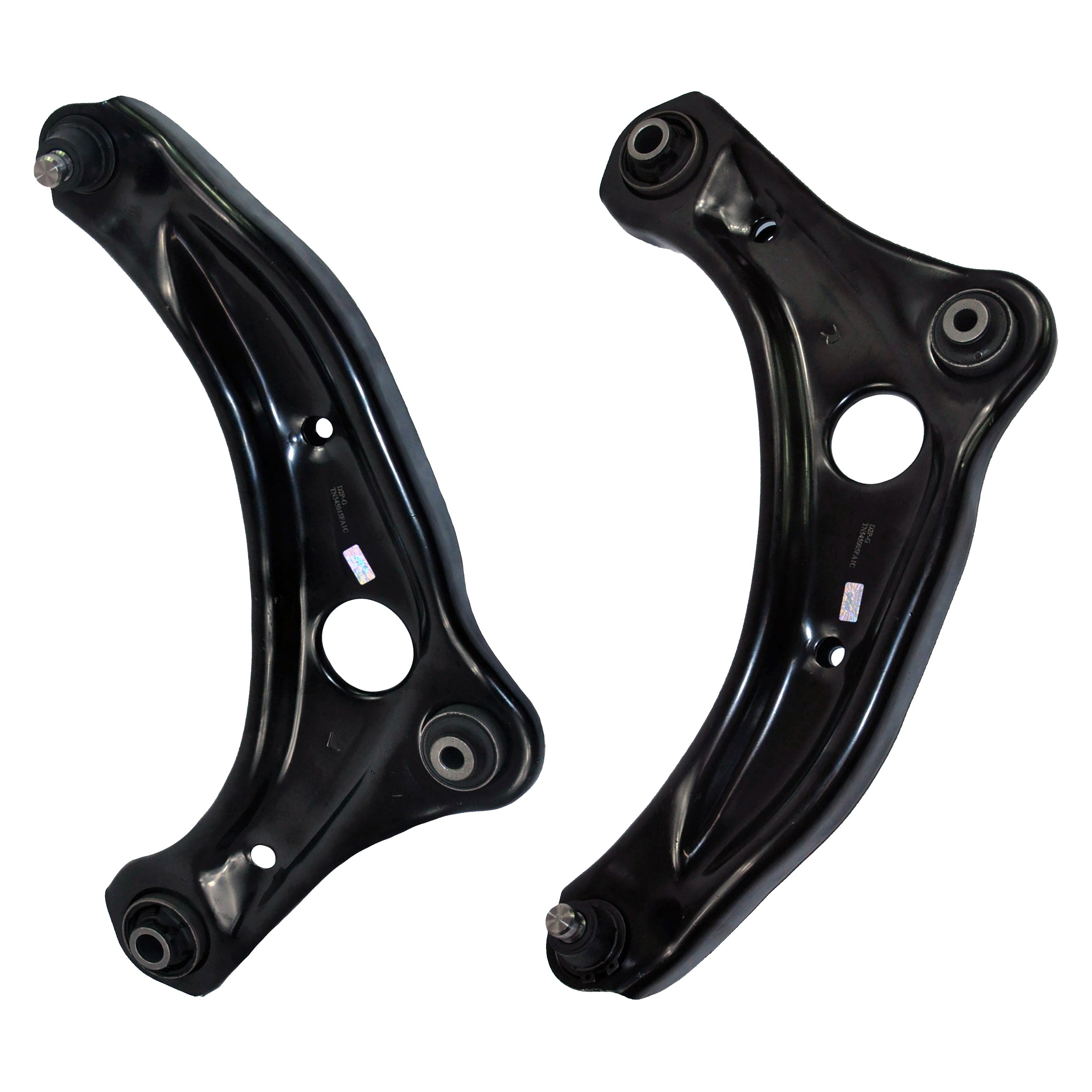 Pair of front wishbone arms for Nissan Micra suspension assembly
