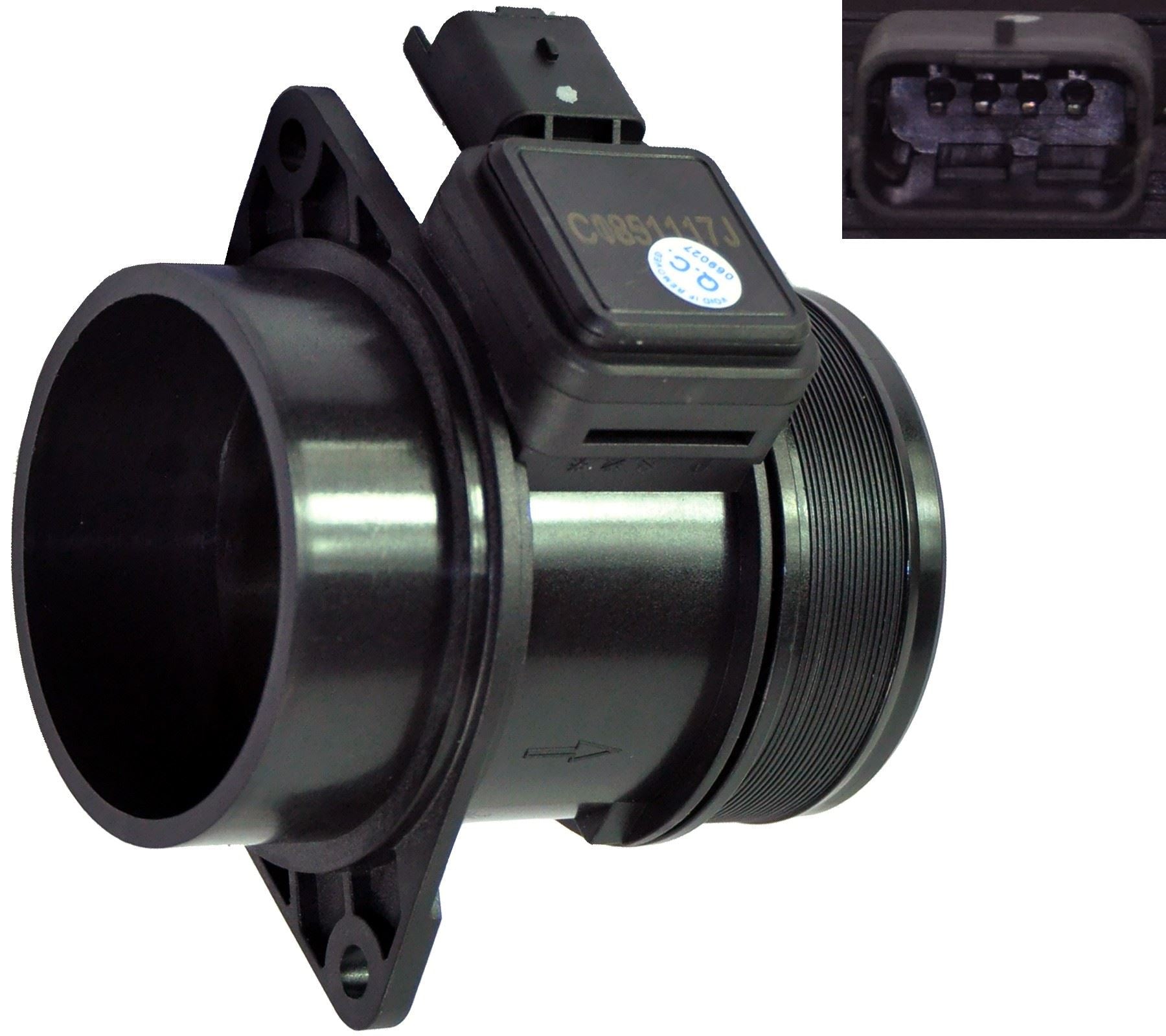 Diesel mass air flow sensor 4-pin connector for PSA Group 2.0/2.7 HDi engines 