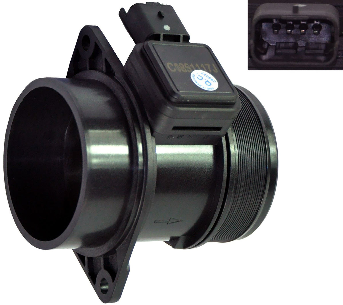 Diesel mass air flow sensor 4-pin connector for PSA Group 2.0/2.7 HDi engines 