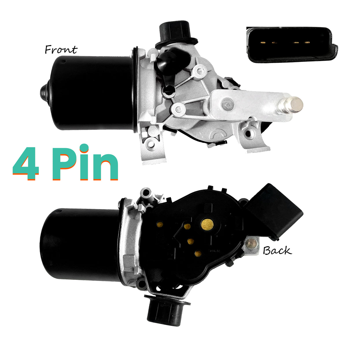 Front Windscreen Wiper Motor for Renault Megane MK3 (2009–2016) | 4-Pin | 288000002R