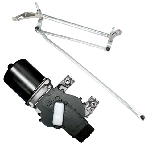 Durable front wiper motor with linkage rods for Renault cars