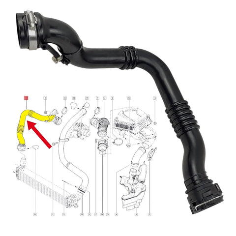 Aftermarket flexible rubber air intake hose 8200551942 for Renault