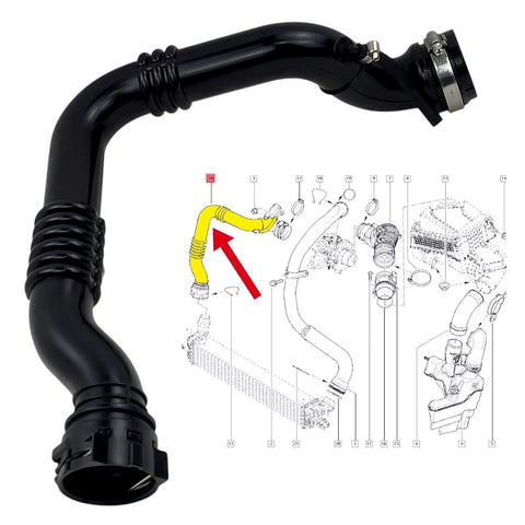 High-quality turbocharger boost pipe for Renault Laguna Mk III