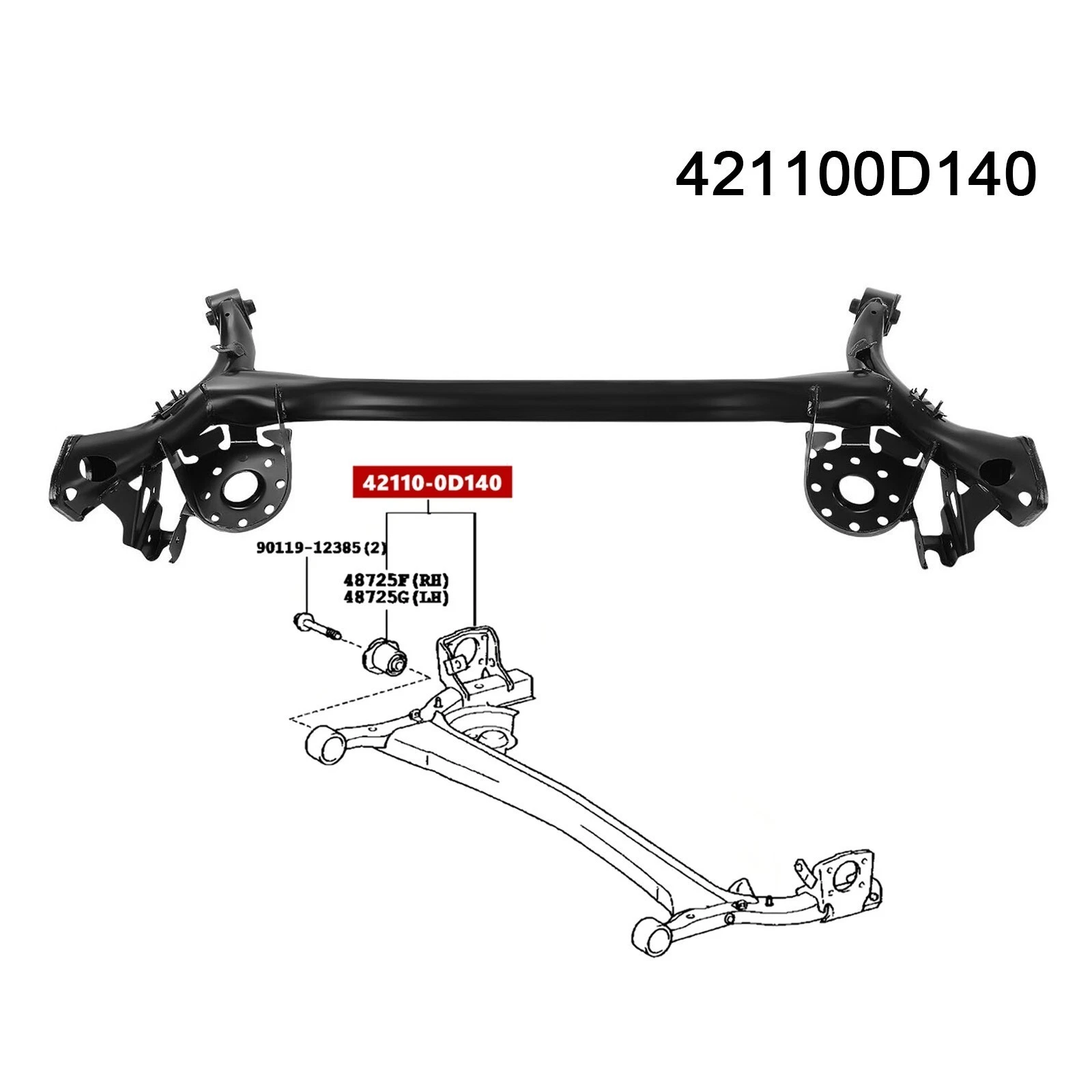 Toyota Yaris Vitz rear axle subframe 42110-0D140
