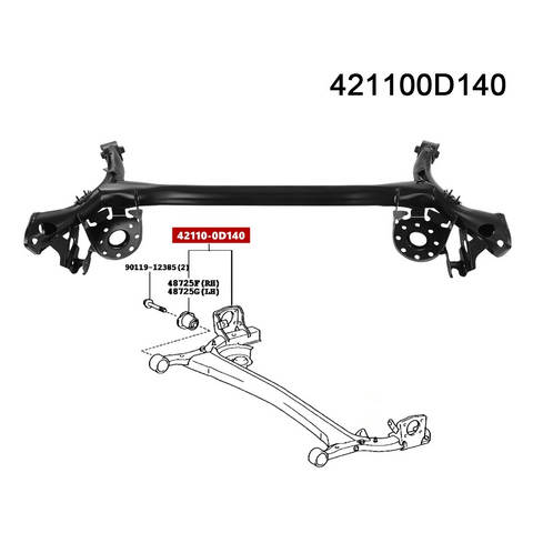 Toyota Yaris Vitz rear axle subframe 42110-0D140