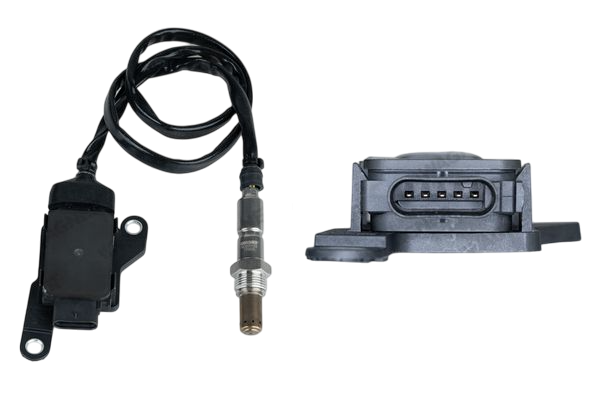 Emission control NOx sensor for Volvo 2.0 D – sensor unit on white background