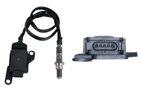 Emission control NOx sensor for Volvo 2.0 D – sensor unit on white background