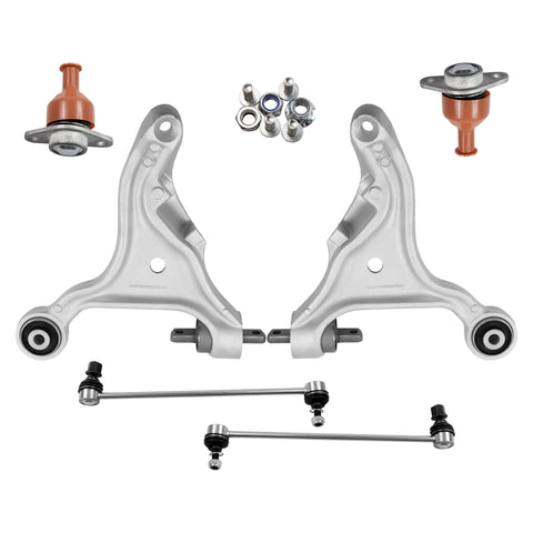 Front Lower Suspension Wishbone Track Control Arms Kit For Volvo S60, S80, V70, Xc70, Xc90