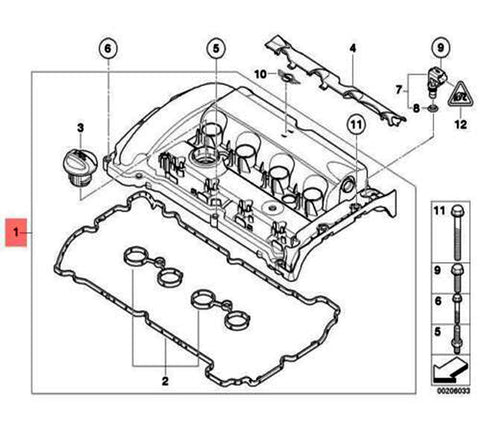 Rocker Valve Cover & Gasket Set For Mini Cooper S JCW 1.6 Turbo R55-R59
