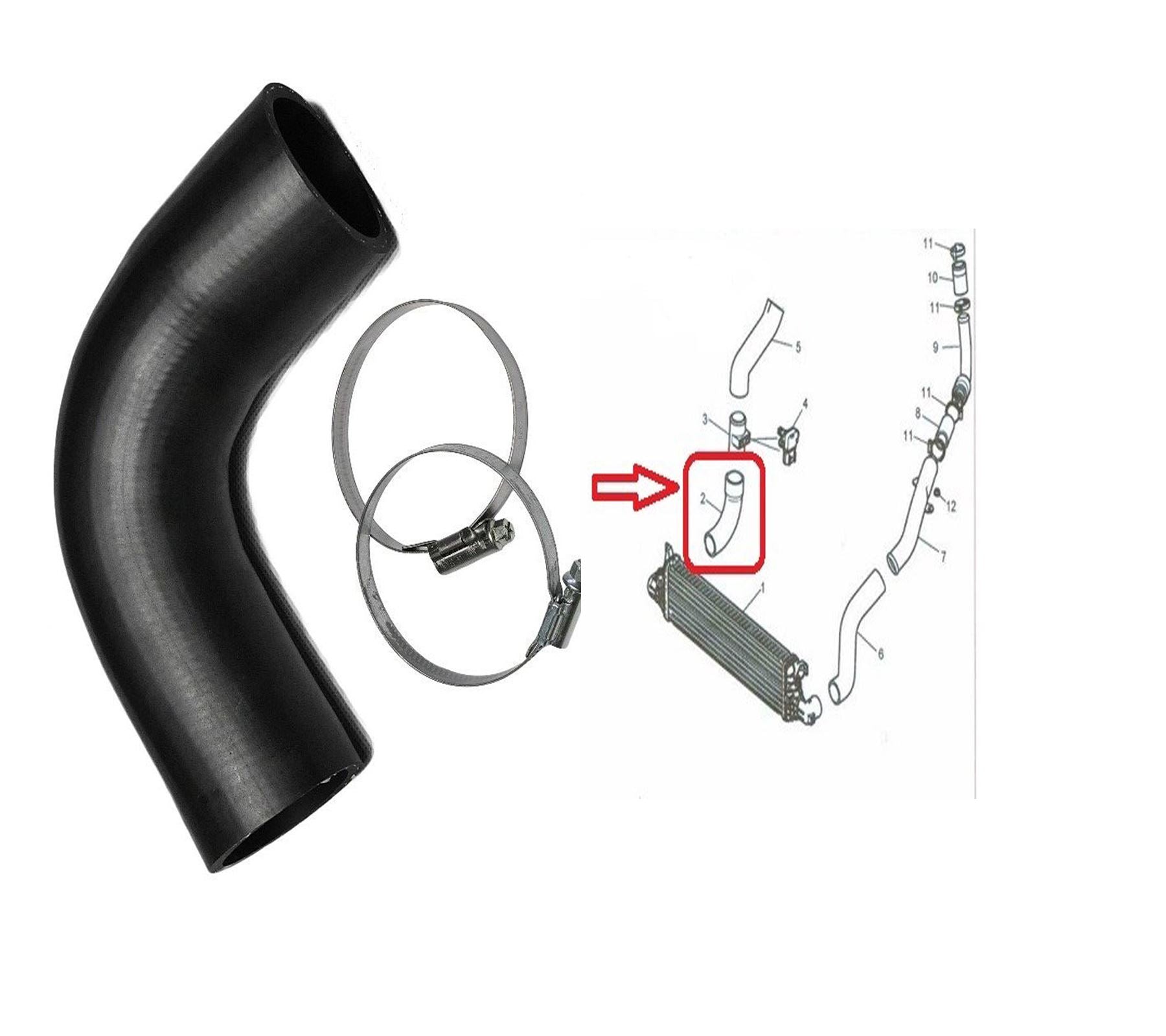 Turbo Intercooler Hose Pipe For Jaguar X-Type 2.0 D, 2.2 D C2S26988, C2S26986