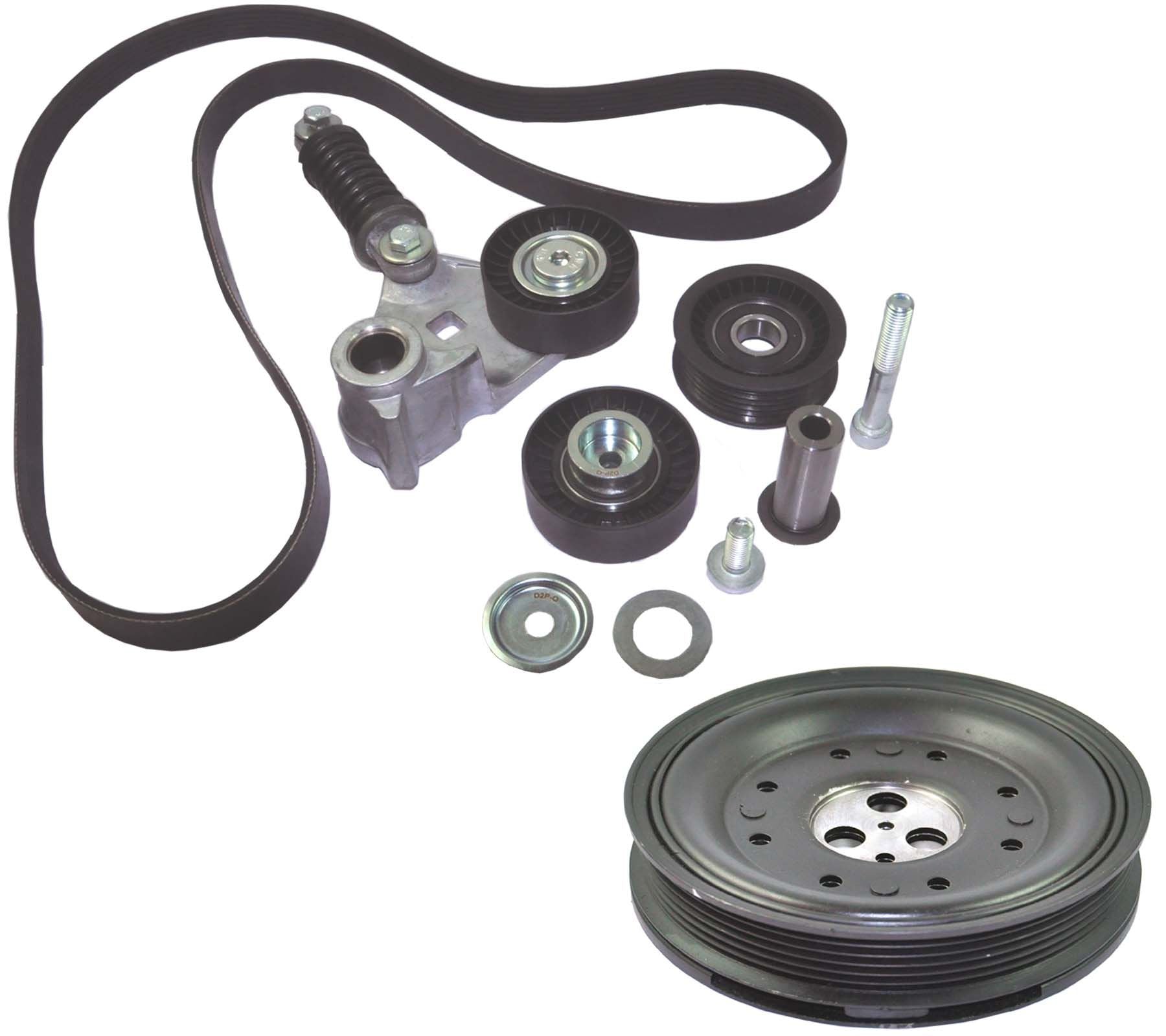 Fan Belt Crankshaft Pully Tensioner Kit Fit Ford Mondeo Mk3, Transit Mk6 & Jaguar X-Type