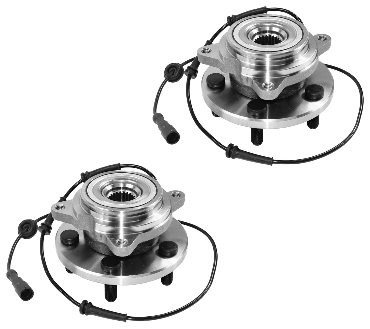 2x Wheel Bearing Hub With ABS Sensor Front For Land Rover Discovery 2 TAY100060