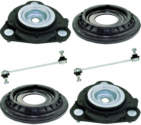 Pair For Front Suspension Top Strut Mounts, Bearings & Stabiliser Drop Links For Ford Mondeo Mk3
