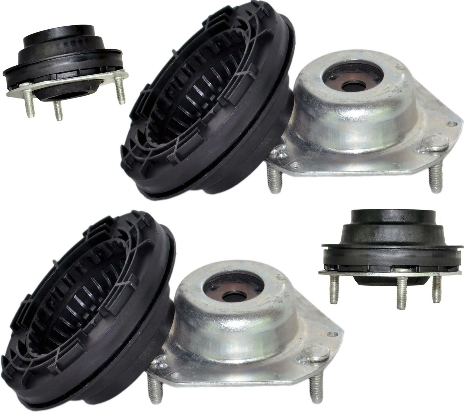 Pair Of Front Suspension Top Strut Mounts & Bearings For Ford Fiesta Mk6 (2008-2017)