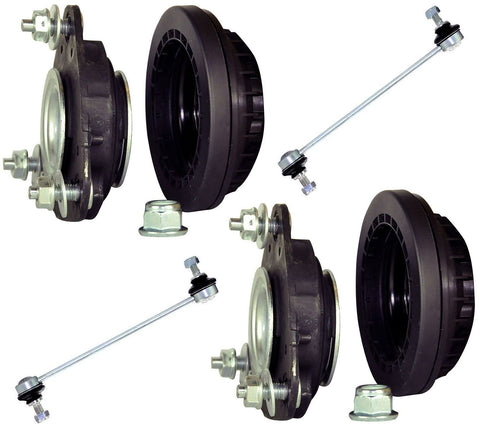 Pair For Front Suspension Top Strut Mounts, Bearings & Stabiliser Drop Links For Ford Mondeo Mk3