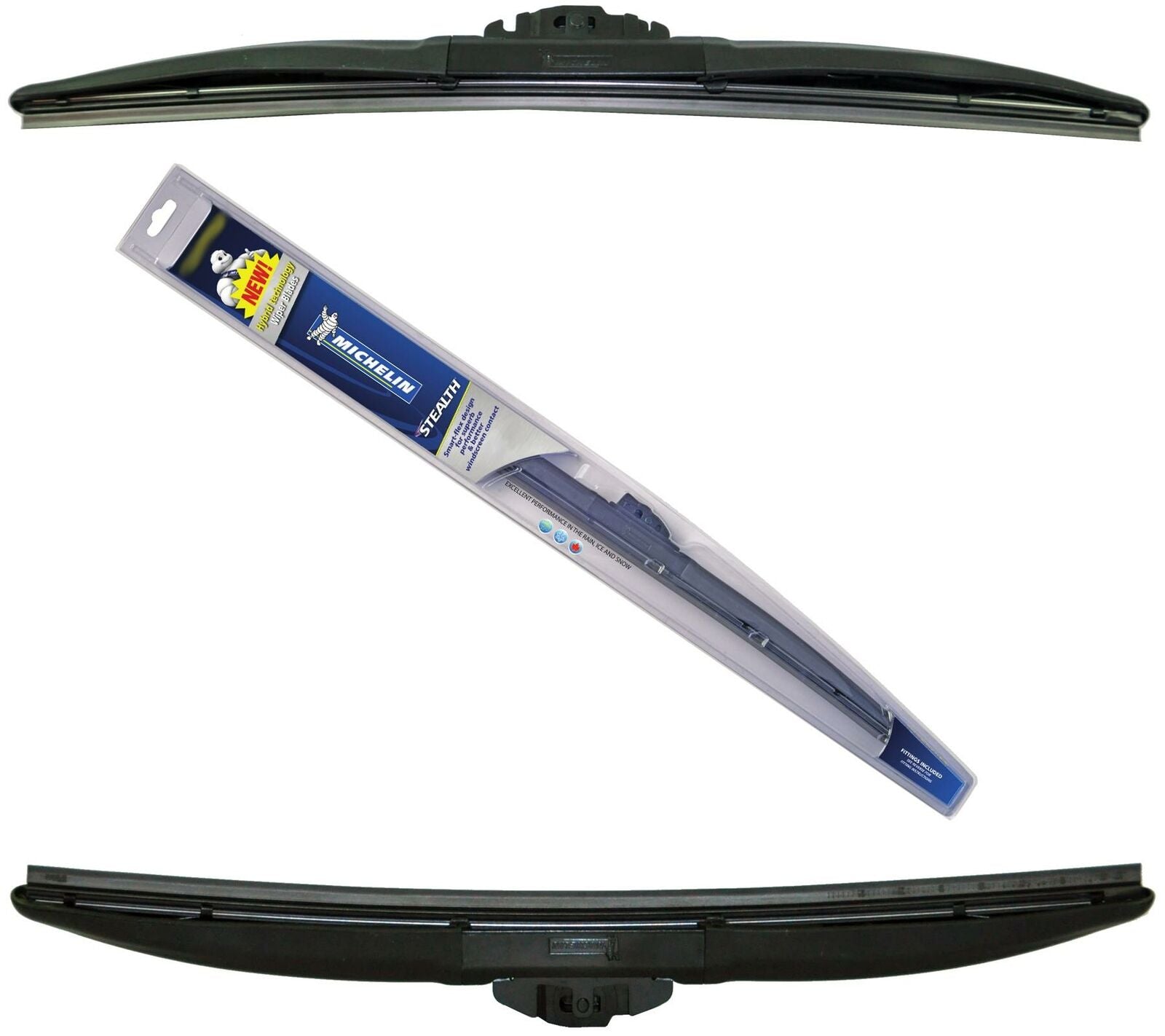 For BMW 5 Series (F10) Saloon Michelin Stealth Hybrid Front Wiper Blades (Pair) 480mm/19'' + 660mm/26''