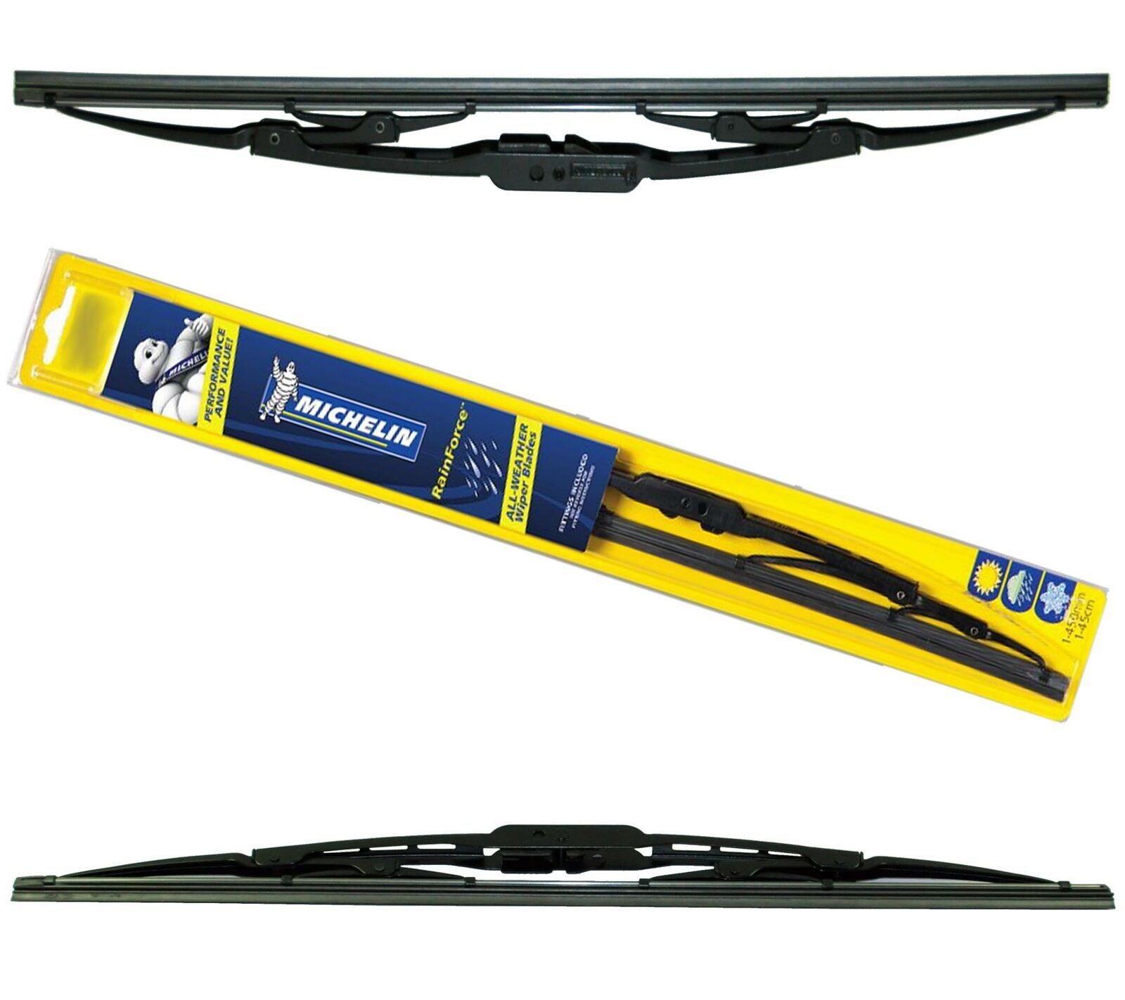 Michelin Rainforce Traditional Wiper Blades Pair 15"/24" for Honda CIVIC 01-05