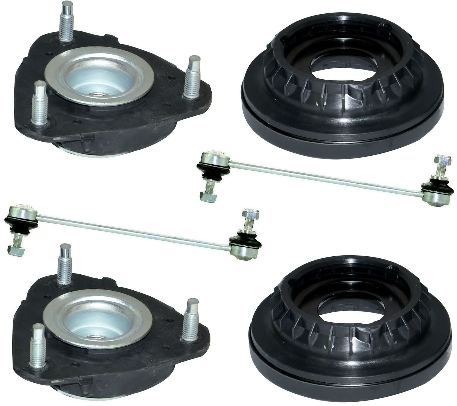 Pair For Front Suspension Top Strut Mounts, Bearings & Stabiliser Drop Links For Ford Mondeo Mk3