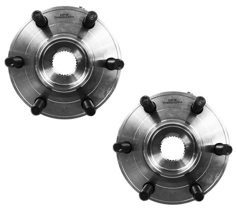 Front Hub Wheel Bearing Kit Pair Inc ABS Sensor For Nissan Pathfinder R51